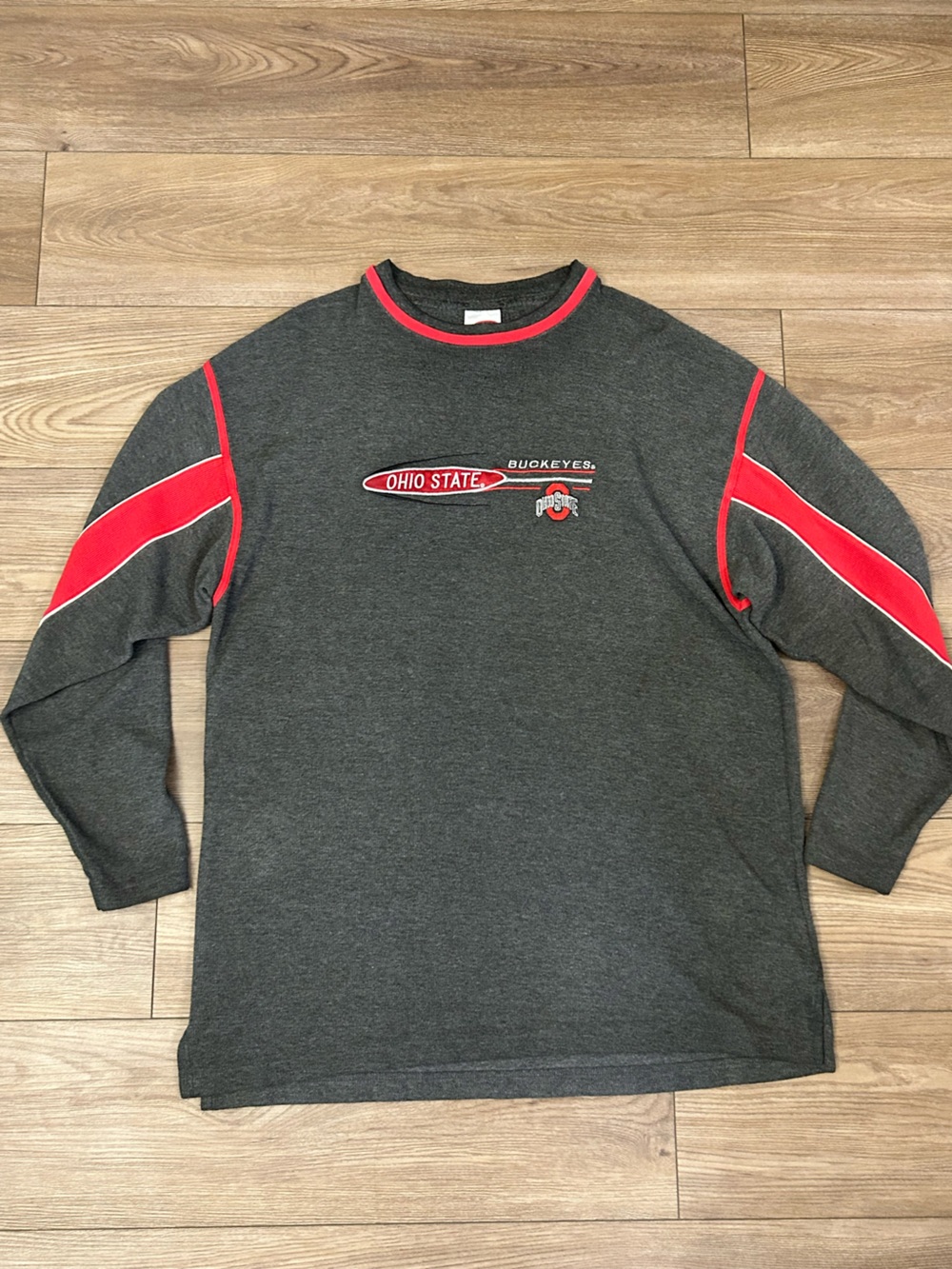 Vintage Y2K Cadre Athletic Ohio State Buckeyes Long Sleeve Shirt L 100% Cotton